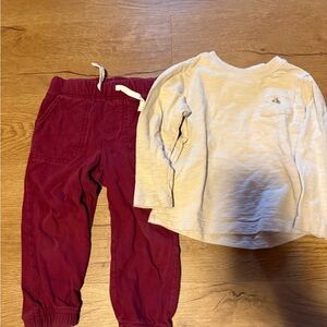 GAP Kids Burgundy Jogger Set